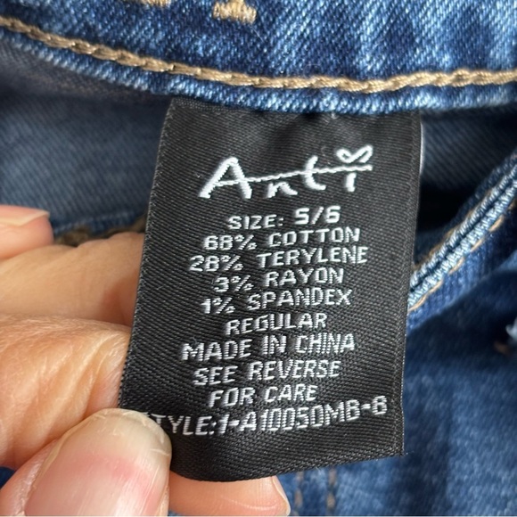 Blue Denim Women's Jeans Split hem 5/6 - Picture 6 of 12